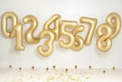 Mat Guld Tal Ballon 86 cm - 0