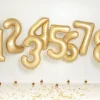 Mat Guld Tal Ballon 86 cm - 1
