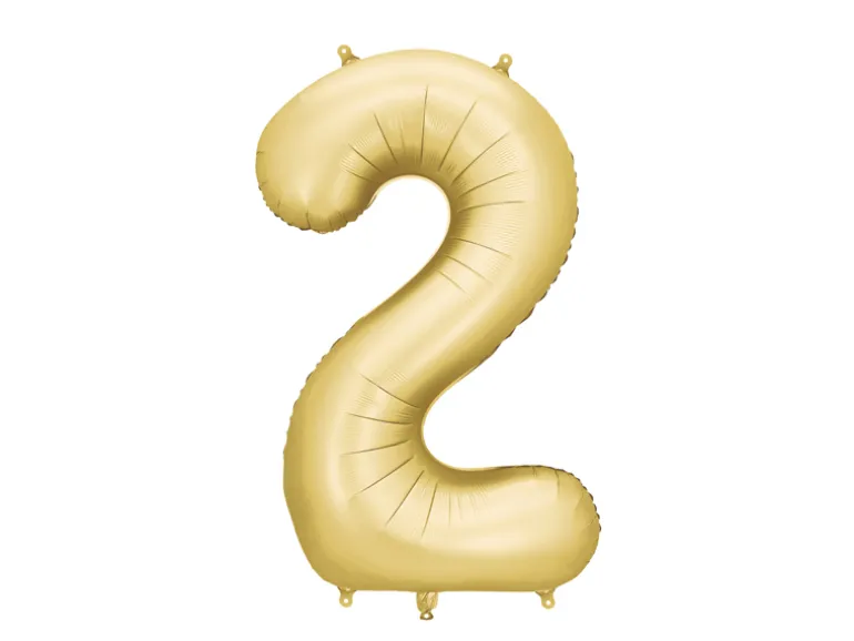 Mat Guld Tal Ballon 86 cm - 2