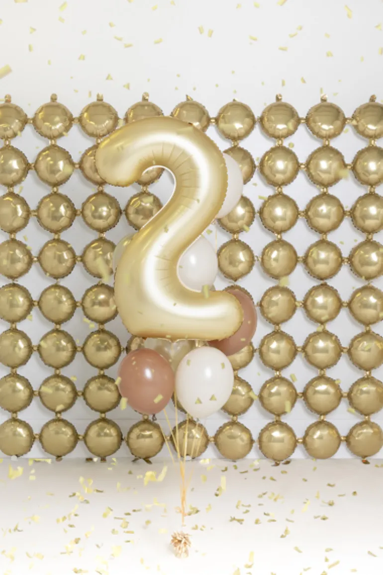 Mat Guld Tal Ballon 86 cm - 2