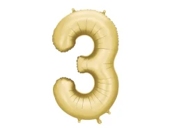 Mat Guld Tal Ballon 86 cm - 3