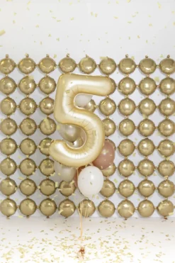 Mat Guld Tal Ballon 86 cm - 5