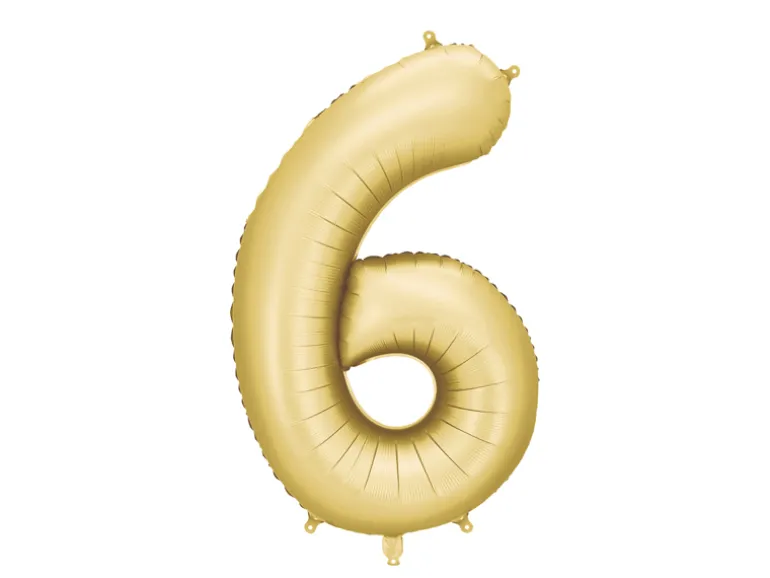 Mat Guld Tal Ballon 86 cm - 6