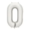 Mat Sølv Tal Ballon 86 cm - 0