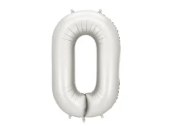 Mat Sølv Tal Ballon 86 cm - 0