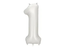 Mat Sølv Tal Ballon 86 cm - 1