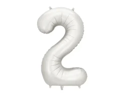 Mat Sølv Tal Ballon 86 cm - 2