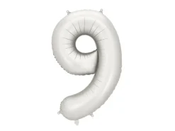 Mat Sølv Tal Ballon 86 cm - 9