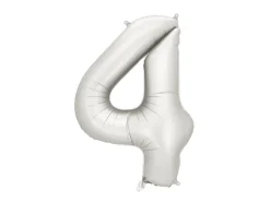 Mat Sølv Tal Ballon 86 cm - 4