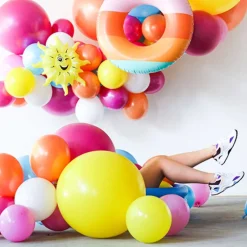 Mega Latex Ballon - Mintgrøn Perlemor, 78 cm