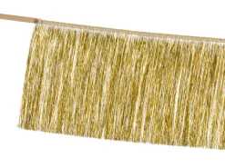 Metallic Guld Folie Frynsebanner, 20 x 135 cm