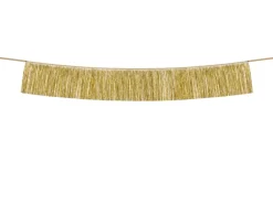Metallic Guld Folie Frynsebanner, 20 x 135 cm