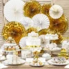 Metallic Guld Rosetter, Pakke m/3 stk.