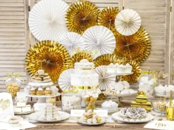 Metallic Guld Rosetter, Pakke m/3 stk.