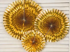 Metallic Guld Rosetter, Pakke m/3 stk.