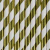 Metallic Guld Stribet Papirsugerør