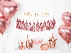 Metallic Rosegold Folie Tassels DIY, 12 stk.