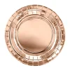 Metallic Rosegold Kagetallerkner 18cm, 6 stk.