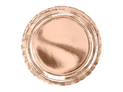 Metallic Rosegold Middagstallerkner 23cm, 6 stk.