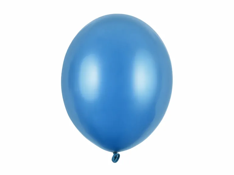 Metallisk Blå Balloner "Caribbean Blue" 30 cm, 10 stk.