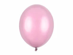 Metallisk Lyserøde Balloner 30 cm, 10 stk.