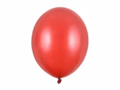 Metallisk Røde Balloner 30 cm, 10 stk.