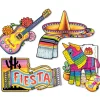 Mexicanske Fiesta Cutouts, 4 stk.