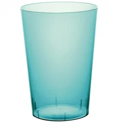 Miljøvenlige Turkise Vandglas 0.2L, 10 stk.