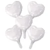 Mini Hvide Hjerte Folieballoner 23 cm, 5 stk.