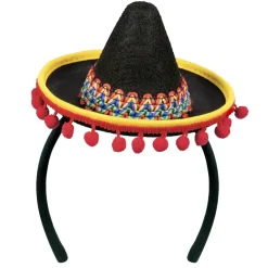 Mini Mexico Sombrero i Sort på Hårbøjle