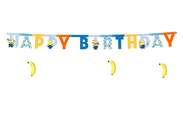 Minions Banner - "Happy birthday" (50 x 153 cm)
