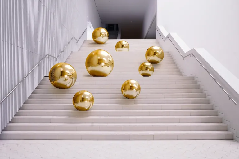 Mirror Ball Guld, 60 cm