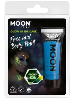 12ml Glow in the Dark Maling, Blå - Vegen Make-up