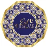 Mørkelilla Eid Mubarak Tallerkner 23 cm, 8 stk.