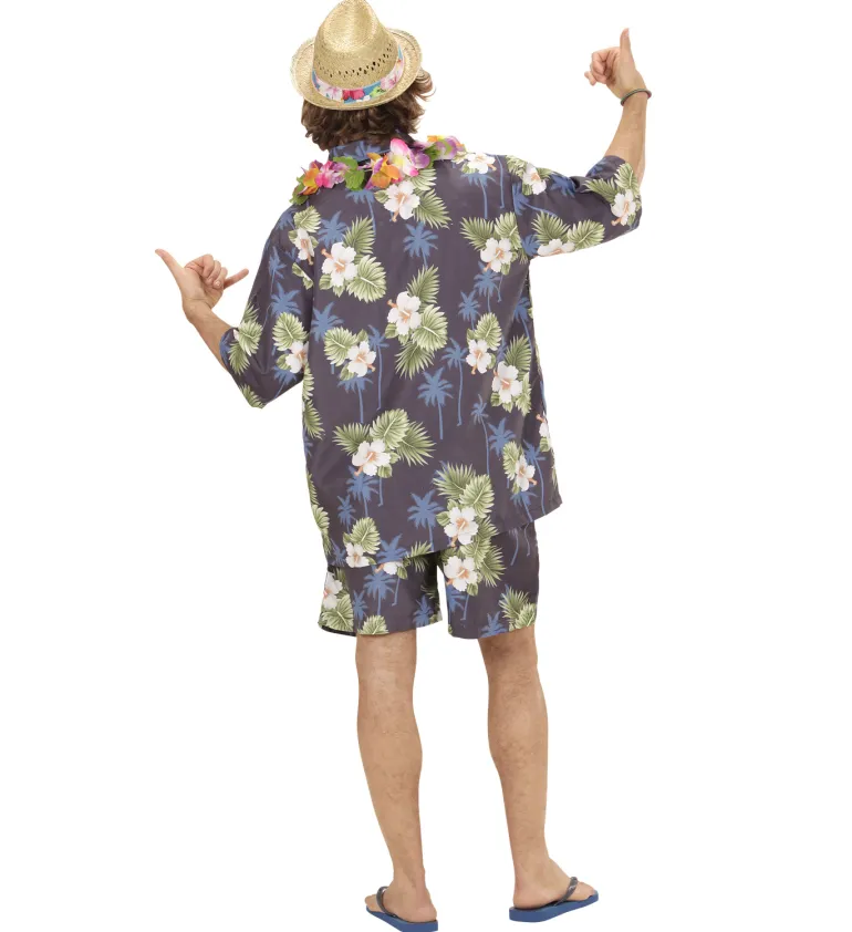 Mørkt Hawaii sæt | Hawaii skjorte & shorts
