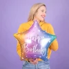Multifarvet "Happy Birthday" Folieballon, 40 cm