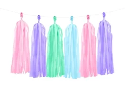 Multifarvet Papir Tassels DIY, 12 stk.