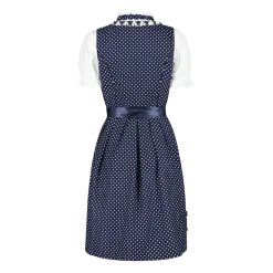 Navyblå Dirndl i 100% Bomuld, 3 Dele