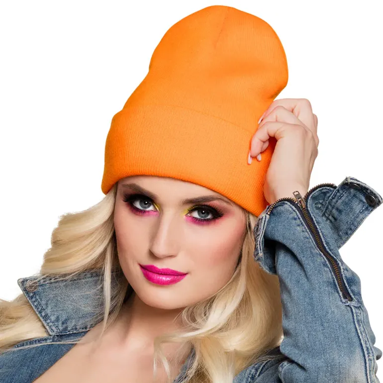 Neonfarvet Beanie Hue, Assorteret