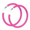Neon Øreringe - Pink Hoops