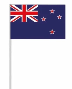 Newzealandsk Papirflag på Pind, 27 x 20 cm