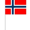Norsk Papirflag på Pind, 27 x 20 cm