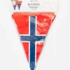 Norsk Vimpel Flagguirlande 10 meter, 20 x 30 cm
