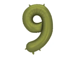Olivengrøn Tal Ballon 86 cm - 9