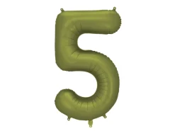 Olivengrøn Tal Ballon 86 cm - 5