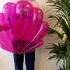 Oppustelig Pink Muslingeskal m/Glimmer