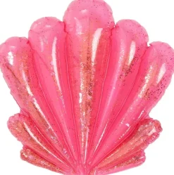 Oppustelig Pink Muslingeskal m/Glimmer