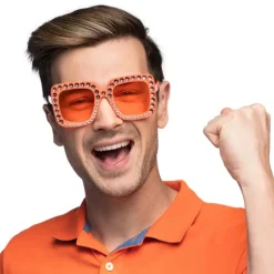 Orange Bling Bling Brille