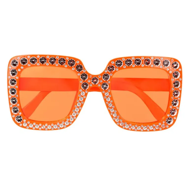 Orange Bling Bling Brille