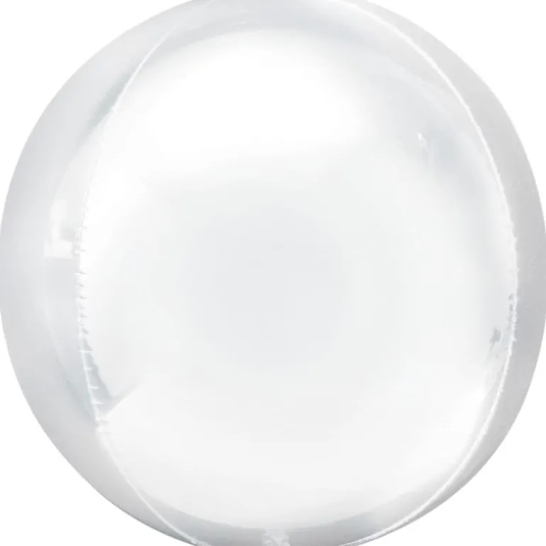 Orbz Kugle Folieballon Hvid, 40 cm